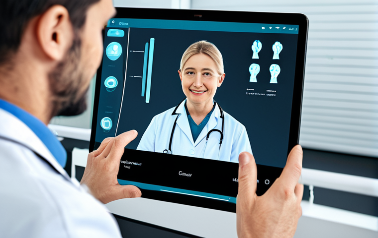 Medical Application**

"A friendly, fully clothed doctor interacting with a patient in a modern clinic. The scene shows a tablet displaying an AI-driven emotional analysis, highlighting positive patient engagement. Appropriate attire, safe for work, professional setting, perfect anatomy, well-formed hands."

**