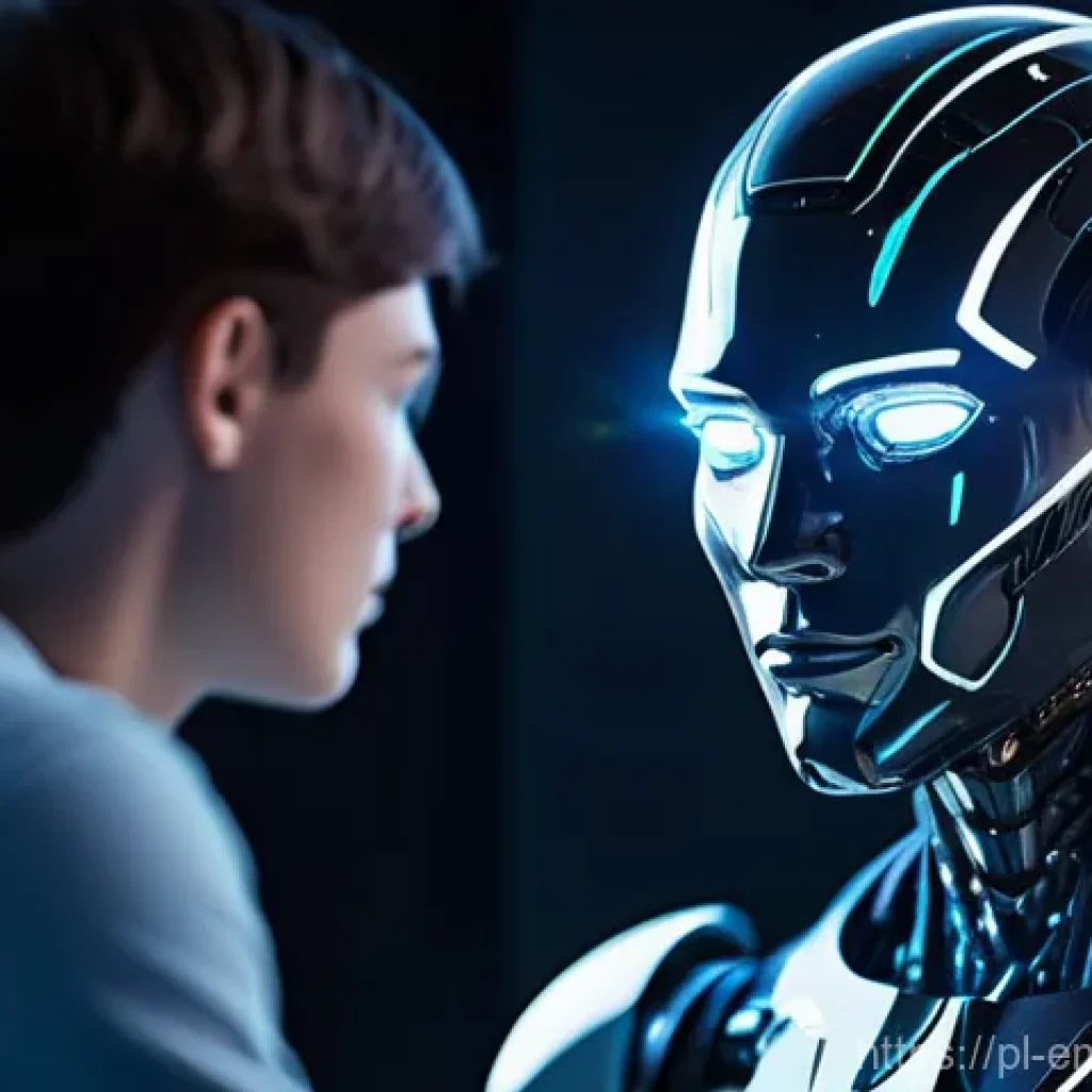 감정인식 AI의 감정 인식 정확도 개선 전략 - **Prompt:** A friendly-looking, sleek AI interface, perhaps a glowing, abstract holographic face or ...