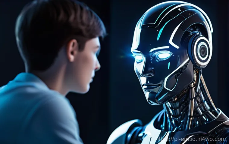 감정인식 AI의 감정 인식 정확도 개선 전략 - **Prompt:** A friendly-looking, sleek AI interface, perhaps a glowing, abstract holographic face or ...