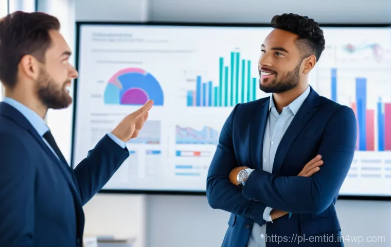 감정인식 AI와 비즈니스 의사결정의 변화 - **Prompt:** A young professional woman, dressed in a smart casual outfit, sits comfortably in a mode...