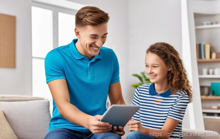 감정인식 AI와 고객 지원의 변화 - **Prompt:** A young, elegantly dressed Polish woman in her late 20s sits comfortably at a sleek, min...