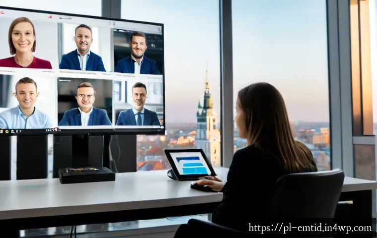 Home 17 감정인식 AI의 데이터 품질 평가 - Photorealistic modern AI research workspace in Warsaw, Poland, a diverse team of Polish data analyst...