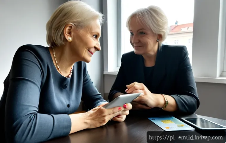 Home 17 감정인식 AI 기술의 고객 맞춤형 적용 - Photorealistic Polish bank customer service setting in Warsaw, a friendly middle-aged female adviser...
